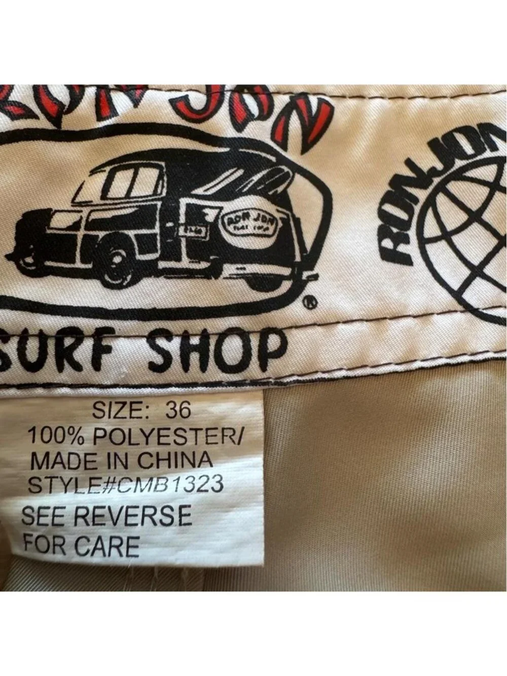 Mens Retro Style Ron Jon Board shorts swim trunks 36 L